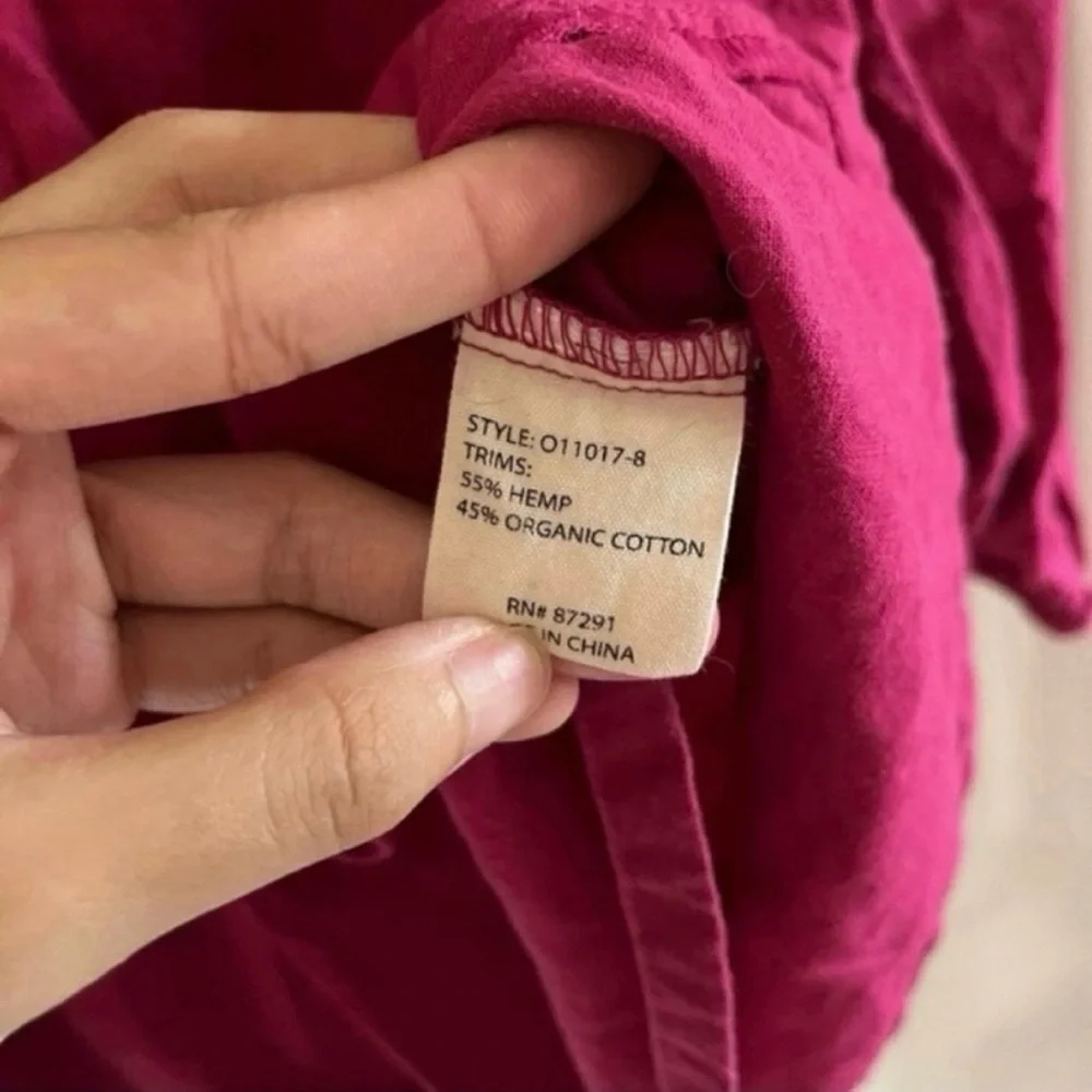 Johnny Was Calme Pink BOHO organic cotton Peasant Blouse - Picture 6 of 6